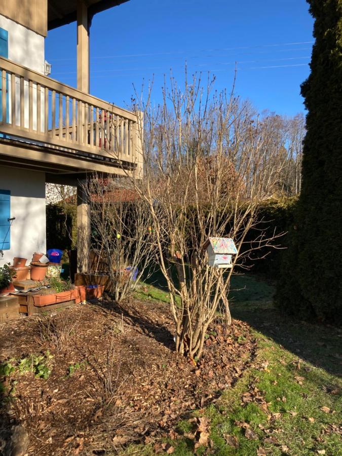 Familiensuite mit Garten und Poolnutzung Übersee Exterior foto